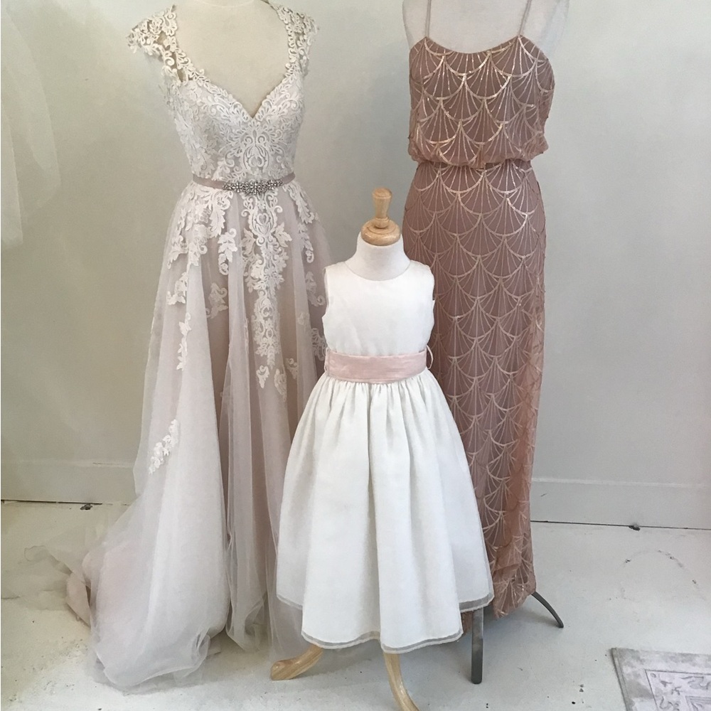 Rose gold sequin formal/bridesmaids dress